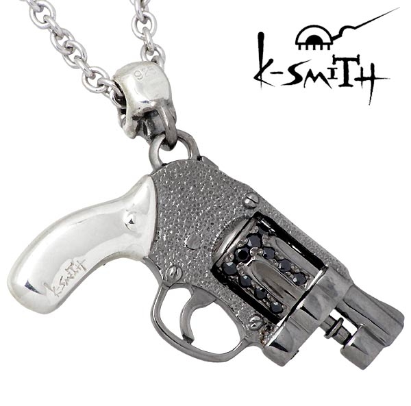 K-SMITH(ケースミス) リボルバー ボディーガード シルバー ネックレス キュービック メンズ スカル・KI-1280270を販売。商品