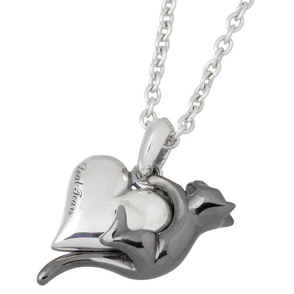 ディールティアーズ DEAL TEARS シルバー ペンダントトップ レディース クライムキャット プレゼント ギフト ねこ ネコ 猫 ハート ブラック 399137BK 送料無料丸みのあるハートにネ