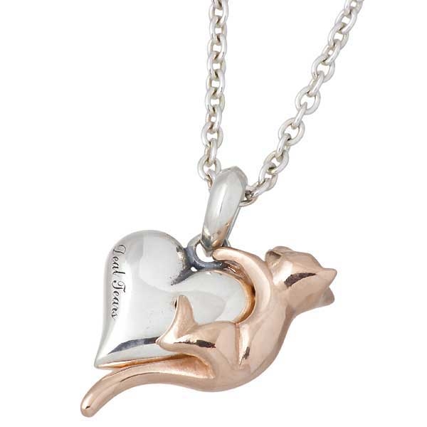 ディールティアーズ DEAL TEARS シルバー ネックレス レディース クライムキャット プレゼント ギフト ねこ ネコ 猫 ハート ピンク 399137PK-CL60 送料無料丸みのあるハートに