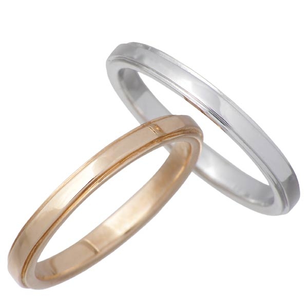 Lovers & Ring(ラバーズリング) K10 ゴールド ペア リング 指輪 5～23号 [刻印無料][裏石対応]・LSR-0671-P