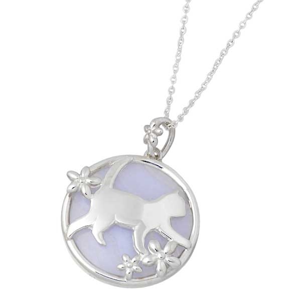 Blue Cat(ブルーキャット) シルバー 歩く猫 ネックレス レディース