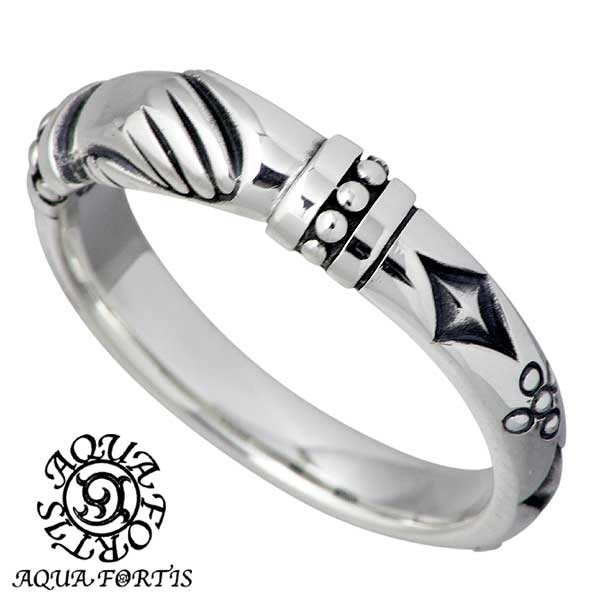 AQUA FORTIS(アクアフォーティス) ハンドデザイン シルバー リング ブラックダイヤモンド 指輪 13～21号を販売。商品点数3万点以上。 シルバーアクセサリー - シーズ / 通販