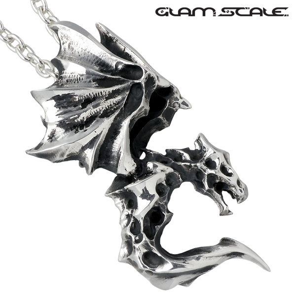 GLAM SCALE (グラムスケイル) ドラゴン シルバー ネックレス チェーン付き ガーゴイル ウィング 翼を販売。商品点数3万点以上。シルバーアクセサリー  シーズ 通販
