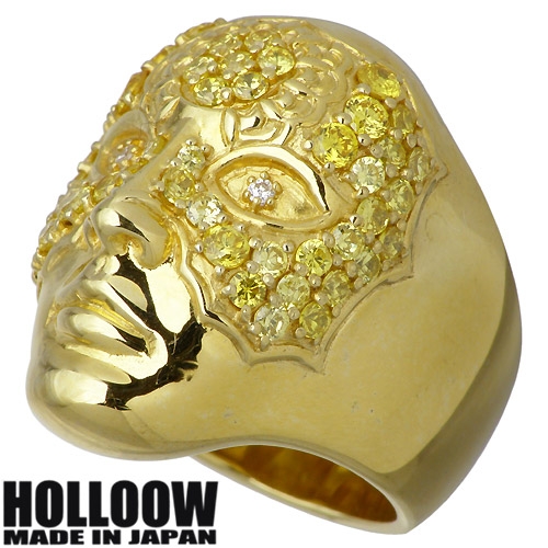 HOLLOOW(ホロウ) ルシファー シルバー リング ゴールド キュービック 10～25号 指輪・KHR-68GDを販売。商品点数3万点以上