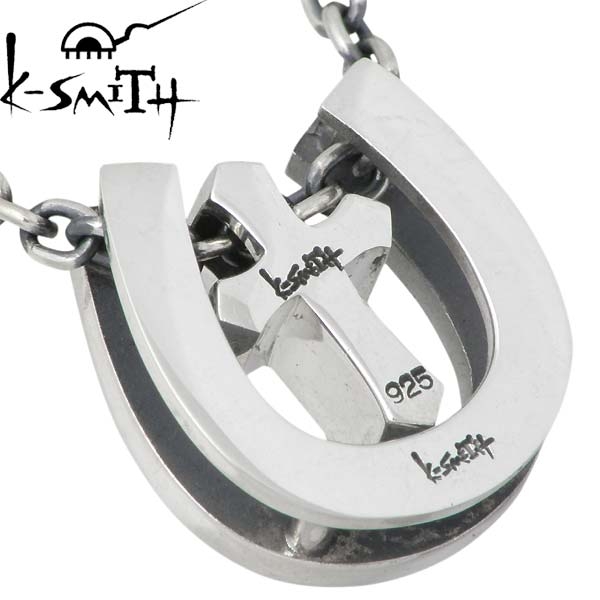 K-SMITH(ケースミス) 蹄鉄 シルバー ネックレス ブラック K-SMITH(ケースミス) 蹄鉄 シルバー ネックレス ブラック