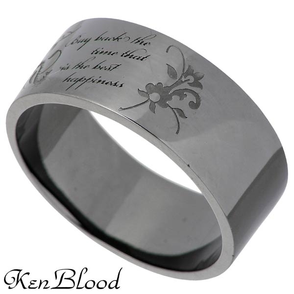 KEN BLOOD(ケンブラッド) ペイズリー タトゥー シルバー リングB