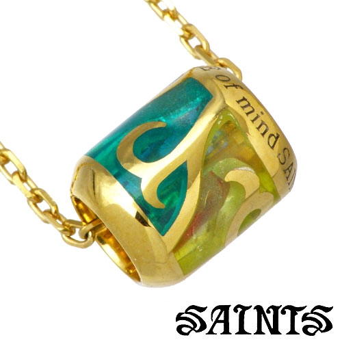 SAINTS/セインツ ステンドリングネックレス ゴールドコーティング SSP9