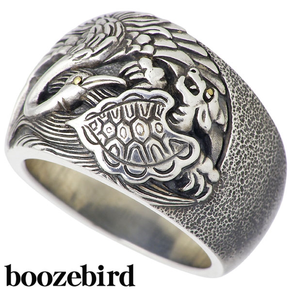 boozebird (ブーズバード) 鶴亀 シルバー リング 指輪 K24 15～30号を 