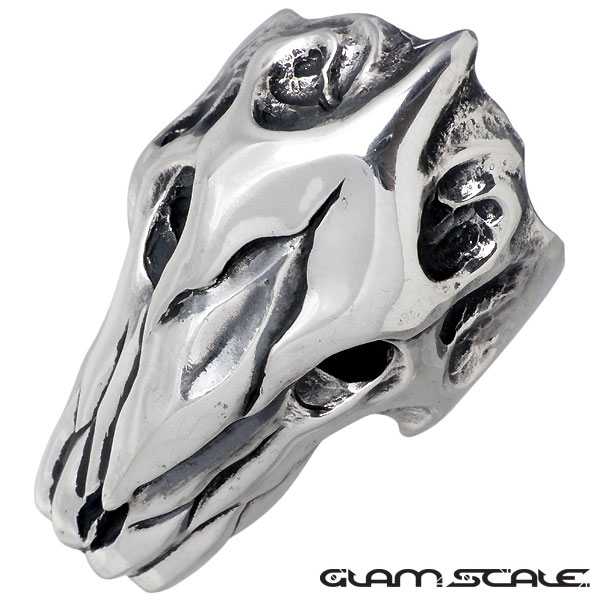 GLAM SCALE (グラムスケイル) アニマル スカル シルバー リング 15~23