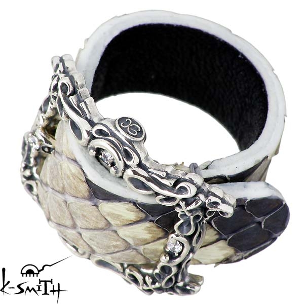 K-SMITH(ケースミス) バックル RING レザー リング パイソン