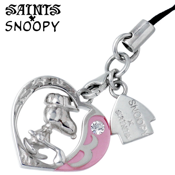 Saints X Snoopy セインツ スヌーピー ゴルフ シルバー 携帯ストラップ ハート ピンク キュービックを販売 商品点数3万点以上 シルバーアクセサリー シーズ 通販