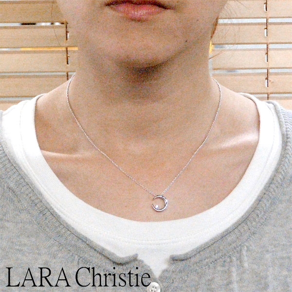 LARA Christie(ララクリスティー) ルナ シルバー ペア ネックレス ブラック ホワイト ムーン 三日月 [ PAIR Label  ]を販売。商品点数3万点以上。シルバーアクセサリー - シーズ / 通販