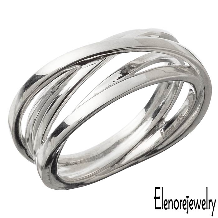 エレノアジュエリー Elenore Jewelry シルバー リング EJ レイヤード レディース 9号 11号 13号 ELR0069Sレディース ジュエリーブランド「 Elenore Jewelr