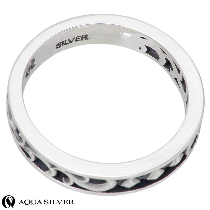 アクアシルバー AQUA SILVER シルバー リング 指輪 アラベスク メンズ 11～21号