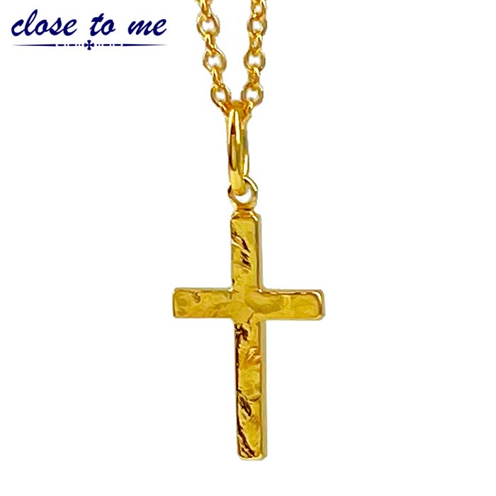 close to me シルバー ネックレス 刻印無料 クロス 十字架