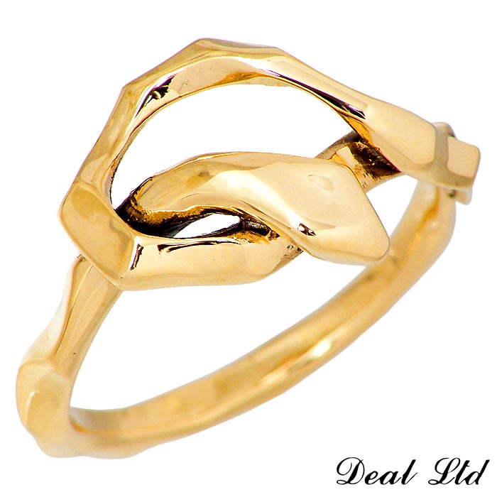 DEAL LTD(ディール エルティーディー) KNOT SNAKE RING SINGLE K10 ゴールド リング 指輪 5～23号 メンズ レディース スネーク