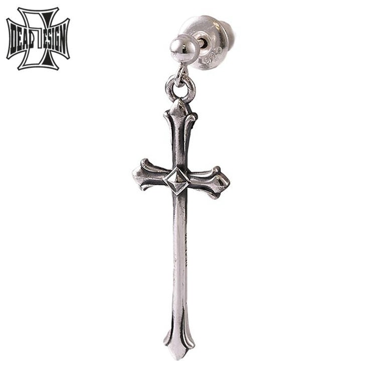 ディールデザイン DEAL DESIGN ボールドロップ ピアス NC クロス 1個売り 片耳用 メンズ レディース シルバー925 アクセサリー 国産 人気 ブランド ギフト 誕生日 クリスマス 記