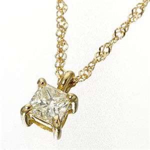 0.15ct ダイヤモンド プリンセスカット ペンダント ネックレス イエローゴールド(ゴールド) メーカーより直送いたします ※沖縄・離島への配送はできません ds-200242こちらの商品は【ギフ
