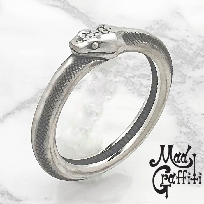 silver925 SNAKE scale ring蛇の鱗