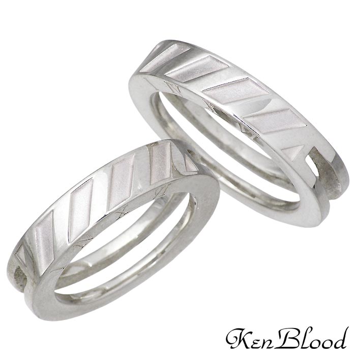 ケンブラッド KEN BLOOD シルバー ペア リング 指輪 2本セット 9〜21号 KR-281 送料無料「二人だけの秘密」２つのリングを重ねると∞(無限/インフィニティ)が現れる。側面には、I 