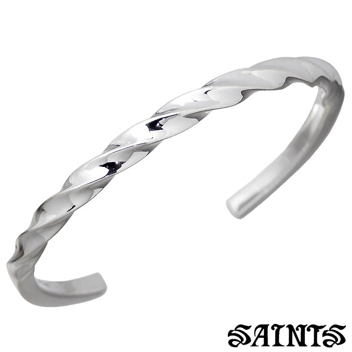 SAINTS(セインツ) マルチツイスト シルバー バングル ブレスレット ...