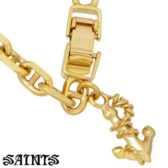 SAINTS【セインツ】シルバー ブレスレット マリーン アンカー メンズ
