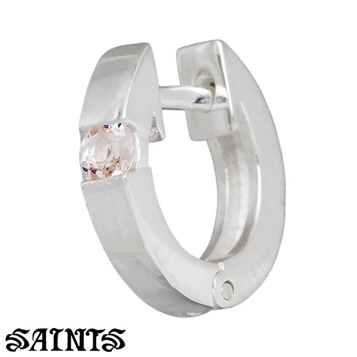 SAINTS【セインツ】シルバー ピアス モルガナイト メンズ レディース 1