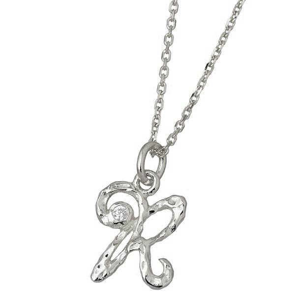 SAINTS(セインツ) イニシャル シルバー ネックレス R メンズ