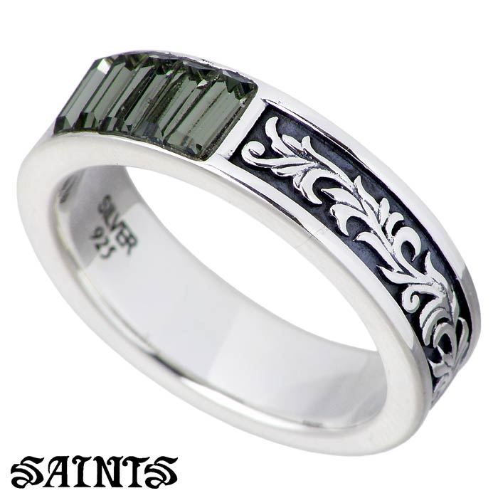 SAINTS(セインツ) スワロフスキー&アラベスク シルバー リング 指輪