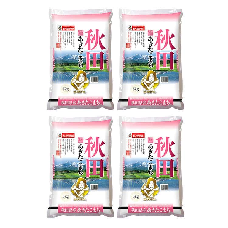 秋田県産 あきたこまち 5kgx4 白米 お米 精米 米 銘柄米 美味しい おこめ こめ もっちり ごはん おにぎり 寒暖の差が大きく西日本の中で