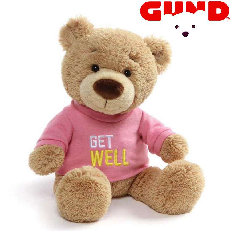 GUND ガンド ぬいぐるみ ゲットウェル Tシャツ テディーベア テディベア くま くまの ベアー Teddy Bear ピンク 人気 ブランド ギフト 贈り物 プレゼントに最適 対象年齢 6才以上
