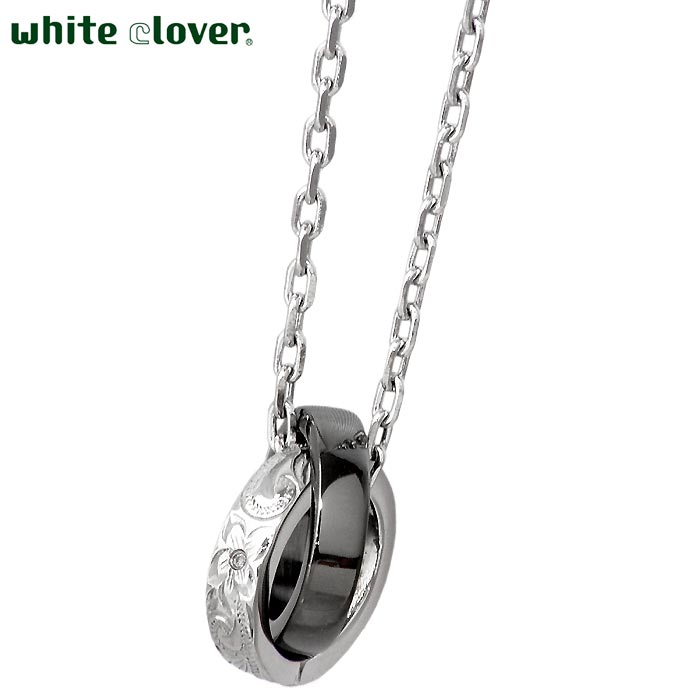 white clover【ホワイトクローバー】ステンレス ネックレス